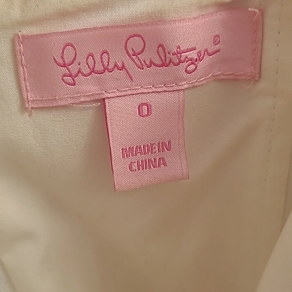 Lilly Pulitzer Larter Dress Lace Strapless Dress Weeding white Size 0 - Picture 15 of 15